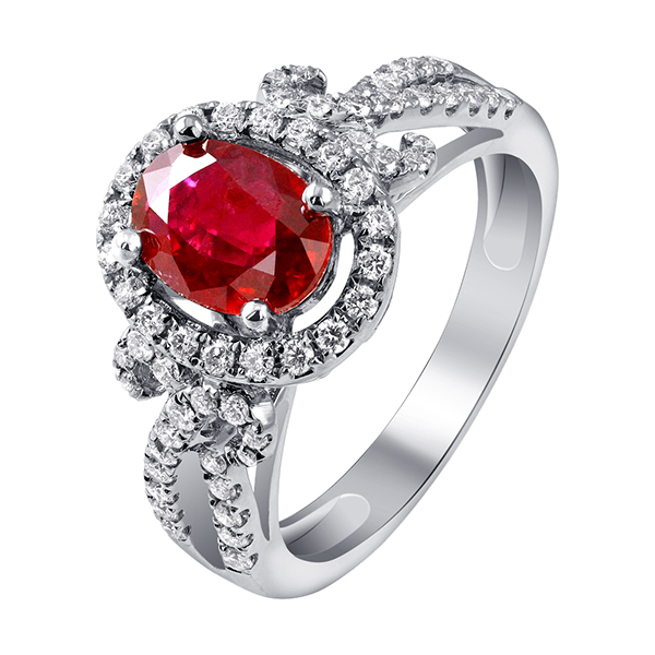 1.75克拉紅寶戒指